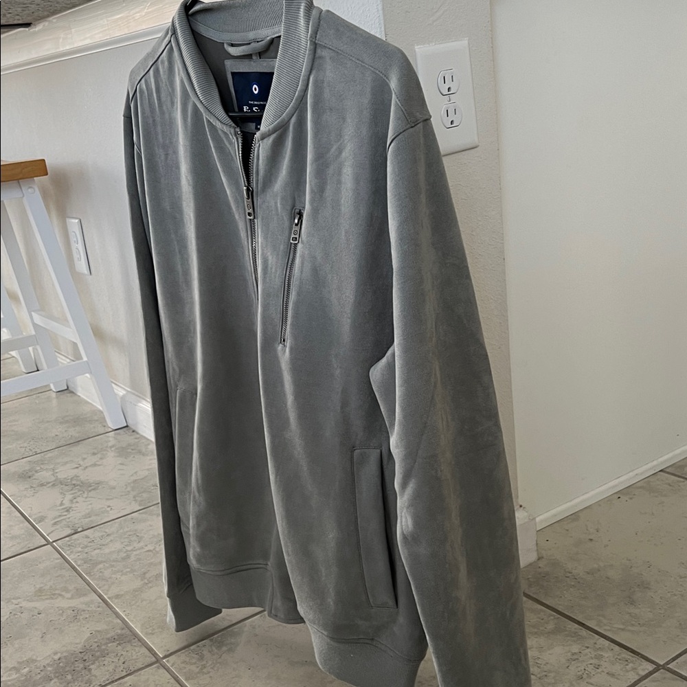 Ben Sherman Light Gray Bomber Jacket - Picture 3 of 6